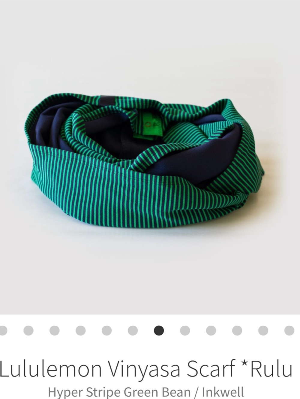 Lululemon Vinyasa Scarf Rulu Stripe Green Inkwell